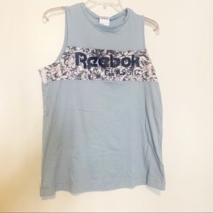 Reebok Classic- Workout Tank Top- Blue Size Large